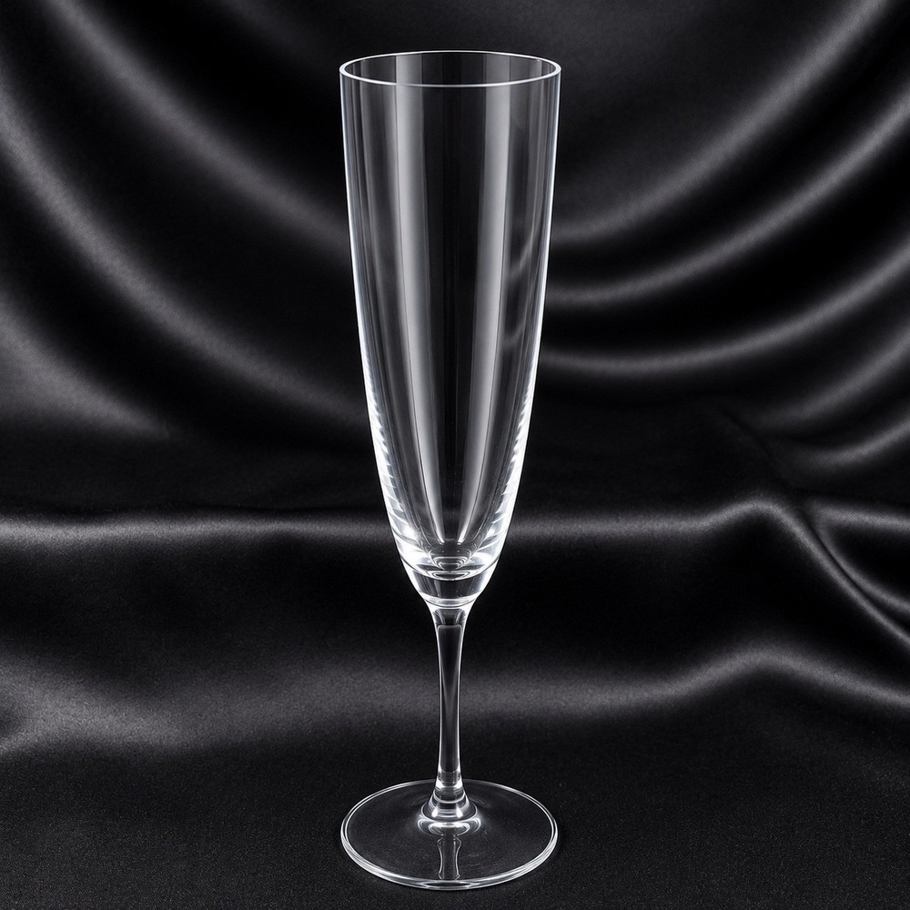 Riedel Crystal Vivum Champagne Flute Clear Tall Stemware Signed 8.75 Inch